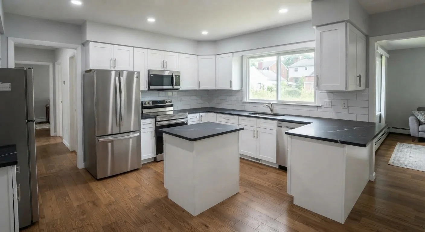 A residential property featuring updated living areas and fresh finishes